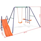 Комплект люлка и пързалка с 3 оранжеви седалки - Thumbnail 10