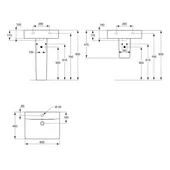 Мивка за баня 60 см с отвор за смесител Connect Cube Vidima - Thumbnail 2