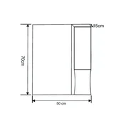 Шкаф с мивка, огледален шкаф и LED осветление за баня INTER CERAMIC - Thumbnail 8