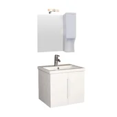 Шкаф с мивка, огледален шкаф и LED осветление за баня INTER CERAMIC - Thumbnail 1