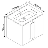 Шкаф за баня с мивка Амелия ICP 6451-2 INTER CERAMIC - Thumbnail 6