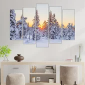 Зимна гора в Норвегия - картина пано за стена - Thumbnail 3