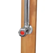 Дървен градински душ 210 см - с под и сапунерка - Thumbnail 4