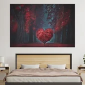 Дърво с форма на сърце - картина пано за стена - Thumbnail 1