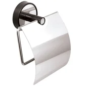Поставка за тоалетна хартия с капак Optimo хром/черен KAPITAN - Thumbnail 1