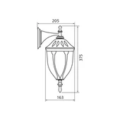 Фенер с горен носач черен Toscа VIVALUX - Thumbnail 2