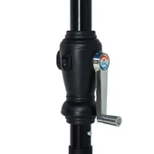 Градински чадър с LED лампички и стоманен прът, 300 см, черен - Thumbnail 8