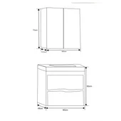 Комплект горен и долен шкаф за баня с умивалник- 6049 (мостра) - Thumbnail 5