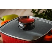 Квадратна тенджера Ростер 3.5 л 22x22x9 см червена OLIVER VOLTZ - Thumbnail 3