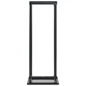 Стойка за дърва с основа, черна, 37x37x113 см, стомана - Thumbnail 3