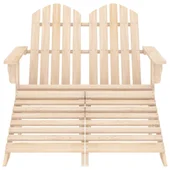 2-местен градински стол/табуретка "Адирондак", чам - Thumbnail 2