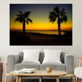Палми по зелез слънце - картина пано за стена - Thumbnail 1