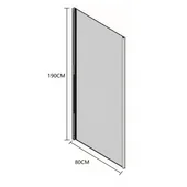 Параван за баня 90х190 см ICS 111/31/90 INTER CERAMIC - Thumbnail 2