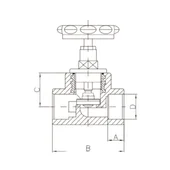 Полипропиленов кеклов кран ф32 мм HP TREND - Thumbnail 2