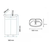 Шкаф за баня с мивка 55 см Рубин FORMA VITA - Thumbnail 2