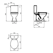 Тоалетна чиния моноблок с вертикално оттичане Ulysse S Vidima - Thumbnail 2