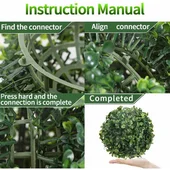 Декоративна зелена топка Чемшир ∅28 см - Thumbnail 5