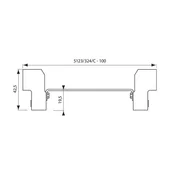 Фасунга за линейна лампа 100 мм VIVALUX - Thumbnail 2