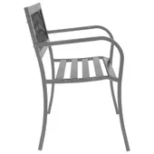 Градинска пейка, черна, 120 см, стомана - VL319582 - Thumbnail 3