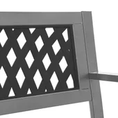 Градинска пейка, черна, 120 см, стомана - VL319582 - Thumbnail 7