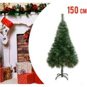 Коледна зелена елха с бели връхчета 150 см - Thumbnail 1