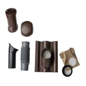 Комплект керемида отдушник DuroVent Атика Antic ø100 мм кафяв BRAMAC - Thumbnail 1