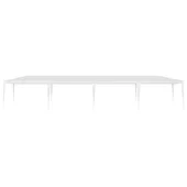 Парти шатра със стоманена рамка 3х12x2.55 м бяла - Thumbnail 3