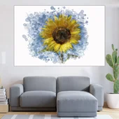 Рисунка на слънчоглед - картина пано за стена - Thumbnail 1