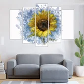 Рисунка на слънчоглед - картина пано за стена - Thumbnail 3
