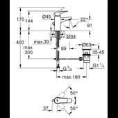 Стоящ смесител за баня Bauflow GROHE - Thumbnail 2