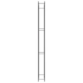 Стойка за дърва за огрев, черен мат, 110x28x312 см, стомана - Thumbnail 4