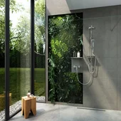 Душ-комплект с глава за тропически дъжд овал Amiga Verdeline Ferro - Thumbnail 2