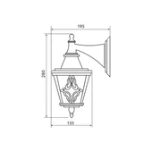 Фенер с горен носач LYON WD003/AB IP44 - Thumbnail 2