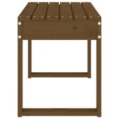 Градинска пейка, меденокафява, 80x38x45 см, борово дърво масив - VL825089 - Thumbnail 4