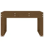 Градинска пейка, меденокафява, 80x38x45 см, борово дърво масив - VL825089 - Thumbnail 3