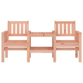 Градинска пейка с маса, 2-местна, масивна дугласка дървесина - VL825154 - Thumbnail 3