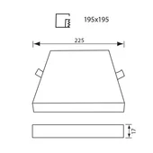 LED панел QUADRA LED - 36W - 3600LM - бял - 4000K - Thumbnail 2
