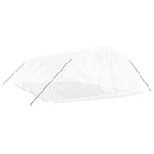 Оранжерия със стоманена рамка бяла 40 м² 8x5x2,3 м - Thumbnail 2