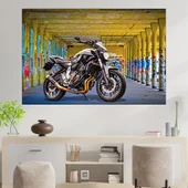 Спортен мотор и графити - картина пано за стена - Thumbnail 1