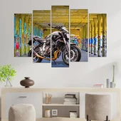 Спортен мотор и графити - картина пано за стена - Thumbnail 3