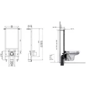 Структура за вграждане за стенна тоалетна чиния F02-0013 BOCCHI - Thumbnail 3