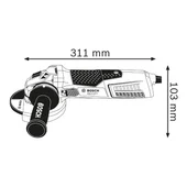 Ъглошлайф 1900 W ø125 мм GWS 19-125 CI Professional BOSCH - Thumbnail 5