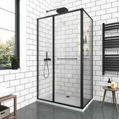 Душ кабина 80x90x200 см Graziana Matte Black INTER CERAMIC - Thumbnail 1
