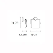 Поставка за тоалетна хартия с капак Uno KAPITAN - Thumbnail 2