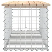 Градинска пейка габионен дизайн 103x44x42 см борово дърво масив - VL834359 - Thumbnail 4