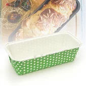 Хартиена форма за печене на козунак, хляб, руло 23 см зелена - Thumbnail 1