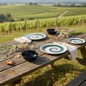 Порцеланов сервиз за хранене 24 части Спирала TOPRAKSAN - Thumbnail 3