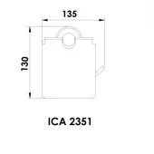 Поставка за тоалетна хартия с капак - "асти" - ica 2351 - Thumbnail 2