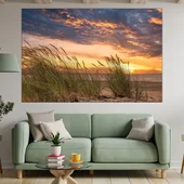 Тръстика на плажа - картина пано за стена - Thumbnail 1