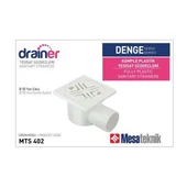 Бял PVC рогов сифон 10x10см Ø 50мм Mesa Teknik - Thumbnail 2